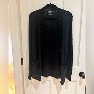 Abercrombie & Fitch Black Open-Knit Sweater
